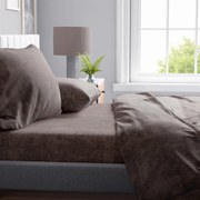 Σεντόνια Σετ 3 τμχ Polycotton Μονά 160x240εκ. Shadow 22 Brown DimCol