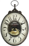Ρολόι Vintage Επιτοίχιο Μεταλλικό 50x85cm Cafe Parisien Etoile NN-542