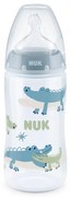 Μπιμπερό Σιλικόνης First Choice Plus 10741940 Temperature Control 300ml 6-18 Μηνών Light Blue Nuk 300ml Polypropylene