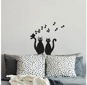 Αφρώδη Αυτοκόλλητα Τοίχου Cats Silhouettes M 54511 Ango-54511-Μαύρο 54511