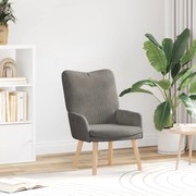 vidaXL Πολυθρόνα Χαλάρωσης Ανοιχτό Γκρι Βελούδινο Ύφασμα