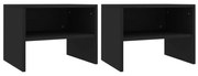 vidaXL Κομοδίνα 2 τεμ. Μαύρα 40 x 30 x 30 εκ. από Επεξ. Ξύλο