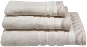 Πετσέτα Βαμβακερή Χεριών 30x50εκ. Satin Stripe Sand Komvos 7005905-7