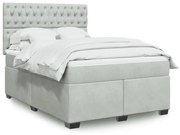 ΚΡΕΒΑΤΙ BOXSPRING ΜΕ ΣΤΡΩΜΑ ΑΝΟΙΧΤΟ ΓΚΡΙ 140X190 ΕΚ. ΒΕΛΟΥΔΙΝΟ 3290912