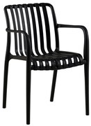 Πολυθρόνα MODA-N Στοιβαζόμενη Μαύρο PP 56x57x81cm