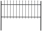 vidaXL Κάγκελα Περίφραξης με Λόγχες Μαύρα 1,7 x 0,8 μ. από Χάλυβα