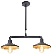 Φωτιστικό Οροφής AR4172P63BG 2ΧΕ27 63Χ22ΧH92 Black-Gold Aca Decor Μέταλλο