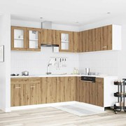 vidaXL 11 τεμαχίων σετ ντουλαπιών κουζίνας Artisan Oak Engineered Wood