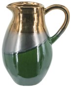 Artekko Electric Κεραμικό Βάζο Κανάτα σε Πράσινο με Μπρονζέ (20.5x16x25)cm Artekko C6109