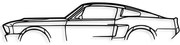 Διακοσμητικό Τοίχου 1967 Ford Mustang Shelby 891TNL2366 70x15cm Black Wallity Metal