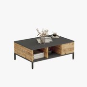 Τραπέζι σαλονιού "VIANA" σε atlantic pine/ανθρακί χρώμα 90x60x33 100-03633