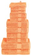 vidaXL Πετσέτες Premium Σετ 12 Τεμ. SOLUND Πορτοκαλί 600 γρ/μ²