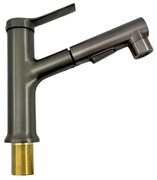 Μπαταρία Βρύσης Κουζίνας με Επεκτεινόμενη Κεφαλή Γκρι