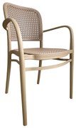 Πολυθρόνα Κήπου ArteLibre CANARY Cappuccino PP 55x52x86cm