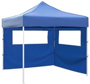 vidaXL Τέντα Εκδηλώσεων με 2 Τοιχώματα Πτυσσόμενη Μπλε 3 x 3 μ.