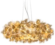 Φωτιστικό Οροφής Clizia Large Mama Non Mama 78cm E27 4x12W Gold - Transparent Wire Slamp Cristalflex