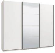 Ντουλάπα Ksanti με Καθρέφτη 270 OG M Λευκό - Λευκή Λάκα 262.5x65.5x224 εκ. 262.5x65.5x224 εκ.