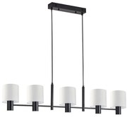 Φωτιστικό Οροφής - Ράγα Adept 77-8293 109x14x120cm 5xE27 60W Black-White Homelighting