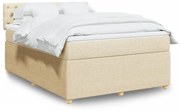 vidaXL Κρεβάτι Boxspring με Στρώμα Κρεμ 160x200 εκ. Υφασμάτινο