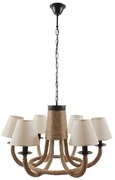 Φωτιστικό Οροφής Verone 10001020 6xE14 Φ65x45cm Black-Beige GloboStar