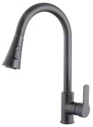 Μπαταρία Βρύσης Κουζίνας με Επεκτεινόμενη Κεφαλή Γκρι