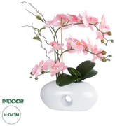 Artificial Garden PINK ORCHID 21126 Διακοσμητικό Φυτό Ροζ Ορχιδέα Υ42cm Globostar-21126-Ροζ 21126