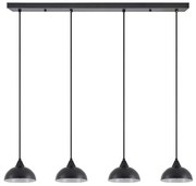 Φωτιστικό Οροφής - Ράγα Adept 77-9056 85x15x300cm 4xE27 60W Black Homelighting Μέταλλο