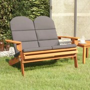vidaXL Παγκάκι Κήπου Adirondack με Μαξιλάρια 126 εκ Μασίφ Ξύλο Ακακίας