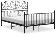 vidaXL Πλαίσιο Κρεβατιού Μαύρο 160 x 200 εκ. Μέταλλο