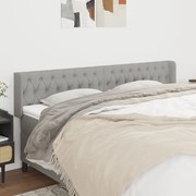 vidaXL Κεφαλάρι με Πτερύγια Ανοιχτό Γκρι 183x16x78/88 εκ. Υφασμάτινο