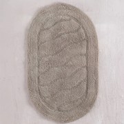 Πατάκι Μπάνιου Oval Beige Ρυθμός 50 X 80 100% Βαμβάκι