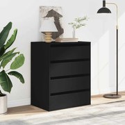 vidaXL Συρταριέρα Γωνιακή Μαύρη 60x41x76 εκ. από Επεξεργασμένο Ξύλο