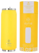 Θερμός-Ποτήρι Ανοξείδωτο Pineapple Yellow Save The Aegean Estia 500ml-7x19εκ. 01-10324