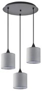 Κρεμαστό Φωτιστικό Οροφής Ύφασμα ADEPT H300 Φ35 Homelighting-77-9019-Γκρι 77-9019
