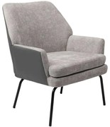Πολυθρόνα Kieran 255-000044 77x69x82,5cm Grey-Black