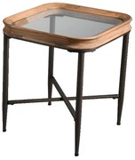 Liberta MARAIS SIDE TABLE ΦΥΣΙΚΟ ΜΑΥΡΟ 45x45xH51,5cm 45x45xH51,5cm 04-1156