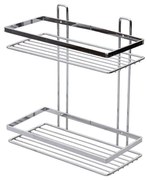 ESTIA ΕΤΑΖΕΡΑ ELEGANT ΜΕΤΑΛΛΙΚΗ ΙΣΙΑ 2 ΘΕΣΕΩΝ 27x25x12.5cm ΧΡΩΜΙΟΥ
