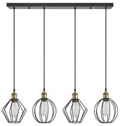 Φωτιστικό Οροφής - Ράγα Magnum Flex 77-8967 87x20x300cm 4xE27 60W Black-Bronze Homelighting