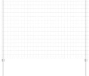 Τείχος και Πόστ Ασημί 1,6 x 10 m Ατσάλι