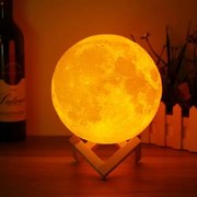 Moon light 3D Λάμπα σε Σχήμα Σελήνης