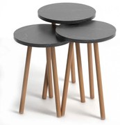 Ζιγκόν Roma (Σετ 3Τμχ) 0117717 Φ33x46/Φ33x43/Φ33x40cm Black-Marble-Natural