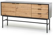 MURANO KM-1 chest, color: artisan oak/black DIOMMI V-PL-MURANO-KM-1