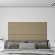 vidaXL Πάνελ Τοίχου 12 τεμ. Καπουτσίνο 90 x 30 εκ. 3,24 μ² Συνθ. Δέρμα