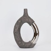 ΒΑΖΟ ΚΕΡΑΜΙΚΟ ΚΑΦΕ - ΑΣΗΜΙ 26.5x9.5x39.5cm|752-20387