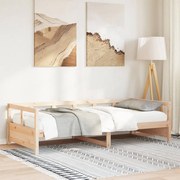 vidaXL Καναπές Κρεβάτι Φυσικό 90 x 190 εκ. από Μασίφ Ξύλο Πεύκου