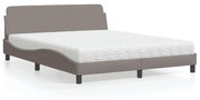 vidaXL Κρεβάτι Taupe 160x200 εκ. Υφασμάτινο