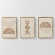 Πίνακας Kriky pakoworld τρίπτυχος με ψηφιακή εκτύπωση και πλαίσιο 33x1.5x48εκ