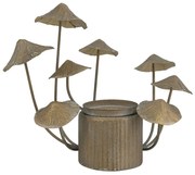 Artekko Mushroom Κηροπήγιο Μέταλλο Χρυσό (28x23x24.5)cm - 49662