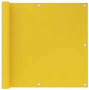 vidaXL Διαχωριστικό Βεράντας Κίτρινο 90 x 500 εκ. από HDPE