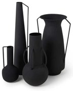 Βάζο Roman (Σετ 4Τμχ) 300-205-008 Black Μέταλλο